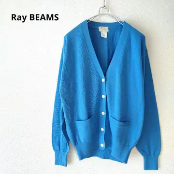 Ray BEAMS 레이 빔스 코튼 가디건 선명한 블루 겉옷 겸용