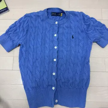 Polo Ralph Lauren 케이블 니트 가디건 반팔