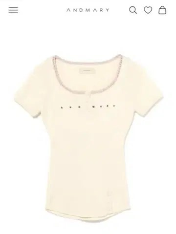 andmary Lacey mary logo tops 아이보리