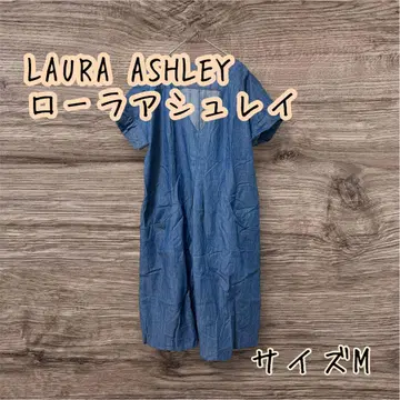 LAURA ASHLEY 로라 애슐리 데님 블루 무릎 기장 원피스 11