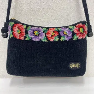 1098 FEILER 페일러 셰닐 직조 숄더백 꽃무늬