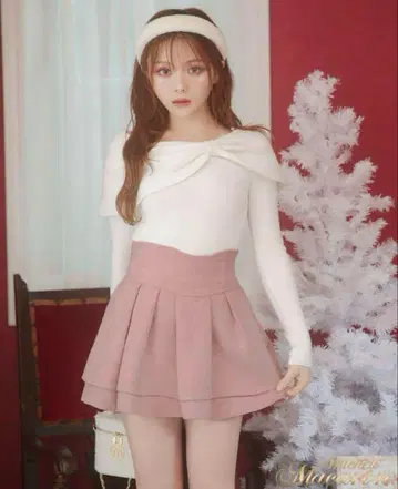 미셸 마카롱 슬림 레그 스커트 핑크 XS