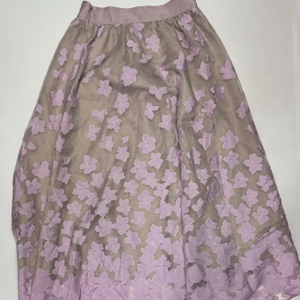 Women's Avcollection Flower See-through Skirt Long Skirt #아브