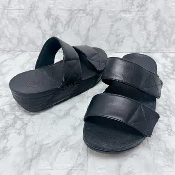 fitflop MINA SLIDES 가죽 스포츠 샌들 22.5cm