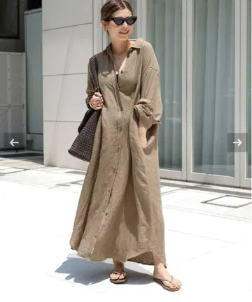 Deuxieme Classe 2025 미사용 LInen 셔츠 드레스