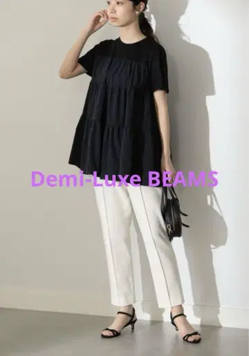 Demi-Luxe BEAMS 콤비 티어드 풀오버