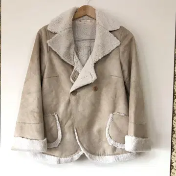 새상품급 Melrose 페이크 무스탕 블루종 사이즈 S