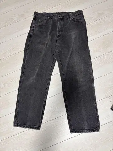 USA Wrangler 36/30 블랙 데님 청바지