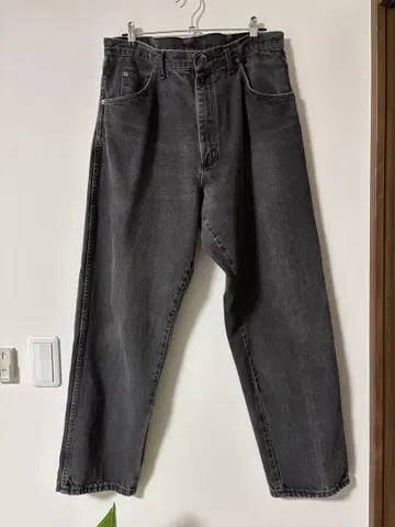 USA Wrangler 36/30 블랙 데님 청바지