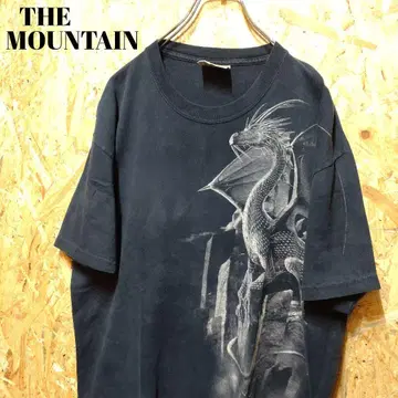 THE MOUNTAIN 반팔 티셔츠 프린트 티셔츠 드래곤 애니멀 블랙