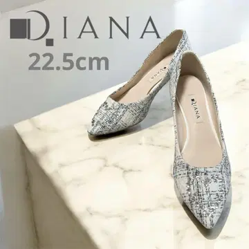 컨디션 최상! DIANA 다이애나 비쥬 장식 스틸레토 하이힐 22.5