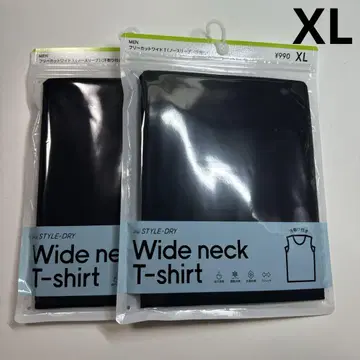 GU 남성용 스타일 드라이 프리컷 와이드넥 T (슬리브리스) XL 사이즈