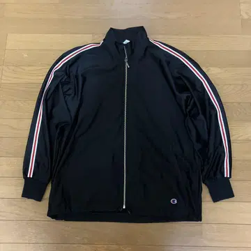 Champion 블랙 스트라이프 저지 사이즈 L 빅 루즈 구제 의류