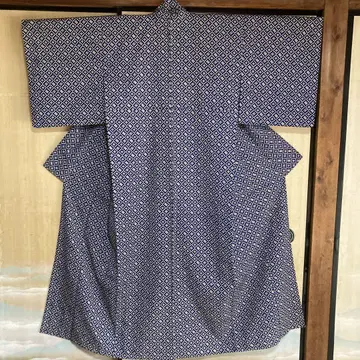 코몬 홑옷 면 기모노 미사용