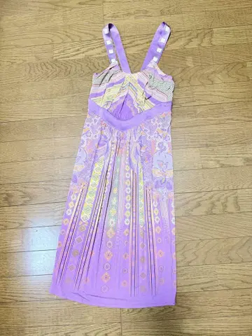CLASSrobertocavalli 보라색 슬리브리스 원피스 드레스