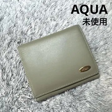 [미사용] AQUA 아쿠아 반지갑 가죽 일본제