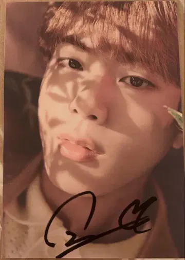BTS JIN HYBE INSIGHT 공식 엽서 친필 사인