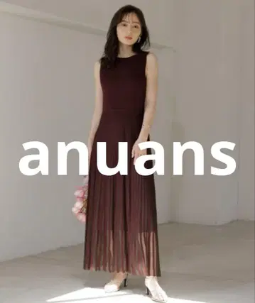 거의 미사용 anuans 슬리브리스 원피스 FREE 퍼플 여성용