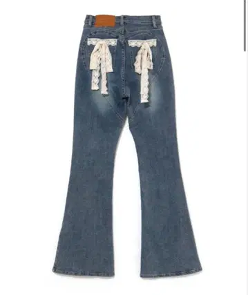 andmary Lacey ribbon heart hip denim s