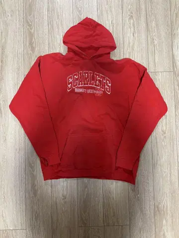 빨간색 후드티 (구제 의류) SCARLETS CIAPPAREL