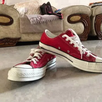새상품 레어 CT70 빨간색 로우컷 ox 28cm
