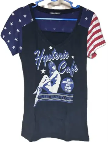 Hysteric Glamour 티셔츠 성조기 패턴 네이비
