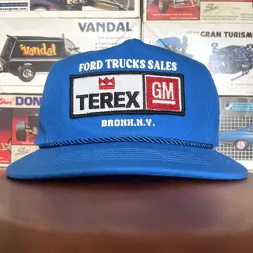 새상품 캡 블루 TEREX GM vintage patch