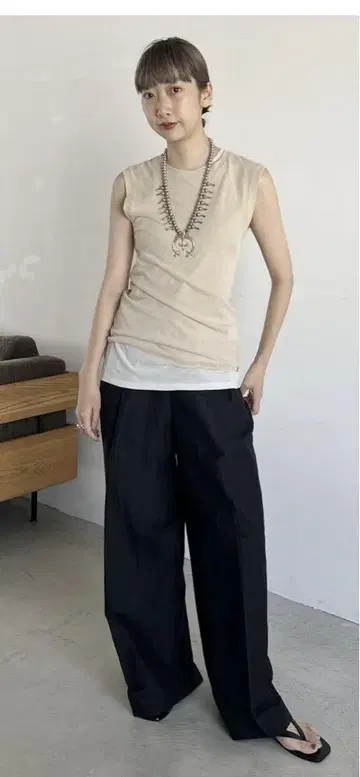 plage COTTON LINEN SHEER 티셔츠