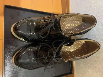 광택 블랙 옥스퍼드 신발