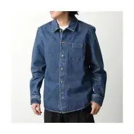 A.P.C. 데님 셔츠 자켓 COHTD H02837 로고 자수