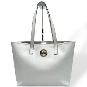 극미품 MICHAEL KORS 토트백 원 숄더백 가죽 화이트