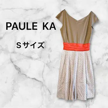 PAULE KA 폴카 원피스 프렌치 슬리브 사이즈 36