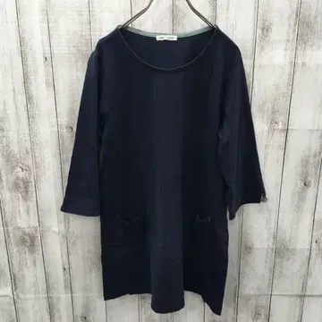 [ SELF SERVICE ] 튜닉 M 사이즈 네이비 사이드 포켓