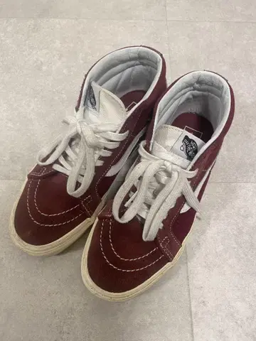 VANS 올드스쿨 하이컷 24cm US 7.5 버건디
