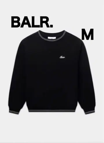 BALR. 스트라이프 크루넥 맨투맨 티셔츠 제트 블랙