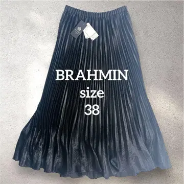 새상품 정가 2.7만 엔 BRAHMIN 앤티크 새틴 플리츠 롱 스커트