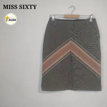 MISSSIXTY 미스식스티 데님 스커트 스트라이프 이탈리아제 M