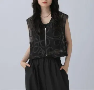 최종 렙심 베스트 조끼 자수 레이스 조끼
