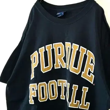 MV 스포츠 PURDUE 풋볼 티셔츠 L 블랙 구제 의류