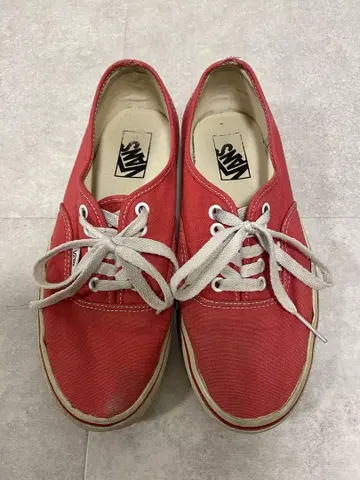 VANS 어센틱 25.5cm US 8.5 레드