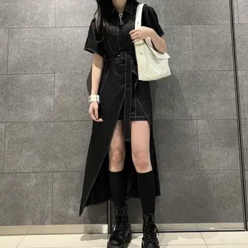 셔츠 원피스 허리 벨트 쥬에티