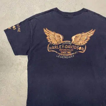 4WD303 HARLEY DAVIDSON 양면 프린트 티셔츠