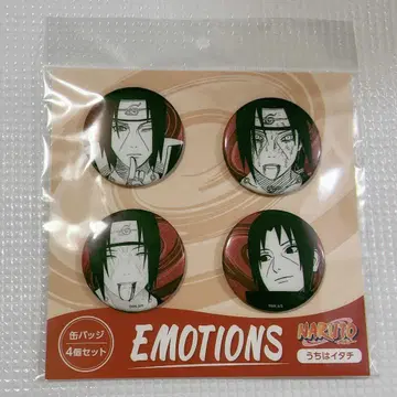 NARUTO 캔뱃지 4개 세트 EMOTIONS 우치하 이타치