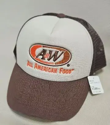 새상품 미사용 택 포함 A&W 메쉬 캡 브라운