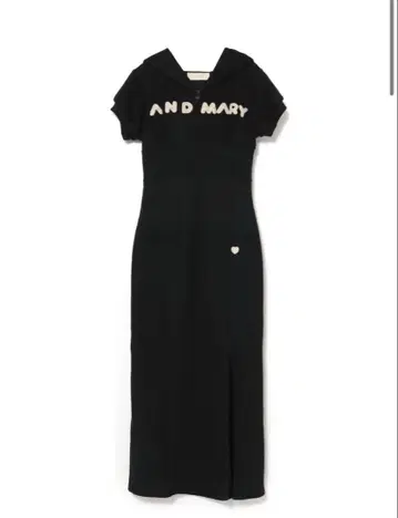 당일 발송 블랙 Mary logo hoodie dress andmary