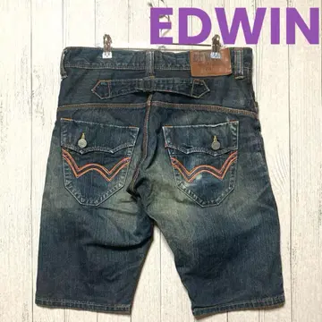 EDWIN 4519 XV 하프 팬츠 청바지 신치 벨트 에드윈