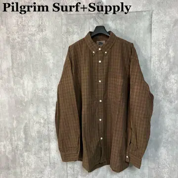 새상품 Pilgrim Surf+Supply 24 AW 체크 셔츠 XL