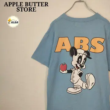 APPLE BUTTER STORE 애플버터 스토어 티셔츠 스카이블루 M