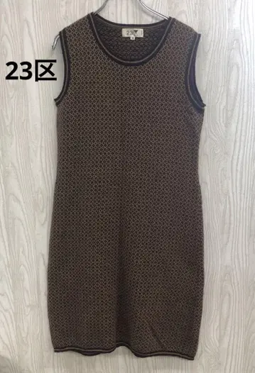z-436 23구 니트 슬리브리스 원피스 브라운 계열