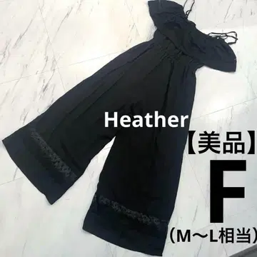 새상품급 헤더 오프숄더 블랙 와이드 레그 살로펫 F (M~L 상당)